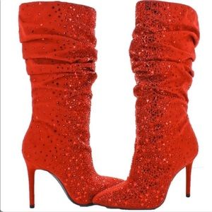 jessica simpson red over the knee boots